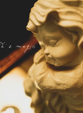 沉睡天使欧式复古摆件卧室客厅桌面美式装饰工艺品vintage雕塑