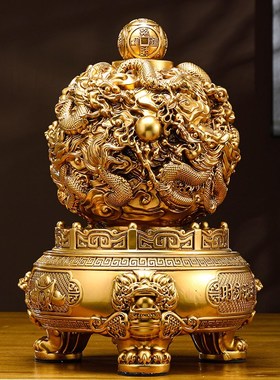 九转乾坤鼎摆件中式招财老板办公室客厅装饰品公司店铺开业礼物