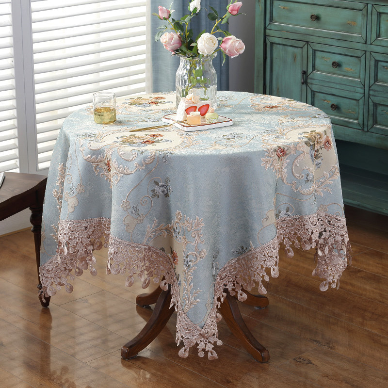 欧式餐桌布加厚提花台布方圆桌布茶几防尘多用盖巾椅垫椅背套套装,淘宝优惠券,粉丝福利购,淘宝优惠卷