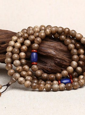 保真天然加里曼丹沉香手串108颗佛珠手链男女士念珠檀香木文玩项