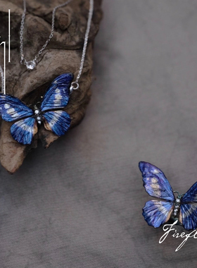 Fireflies 光明女神蝶戒 原创设计蝴蝶戒指925银手工小众自然系