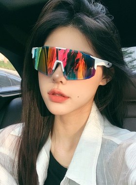 运动户外骑行防风半框水银色高级感网红登山滑雪墨镜遮阳太阳眼镜