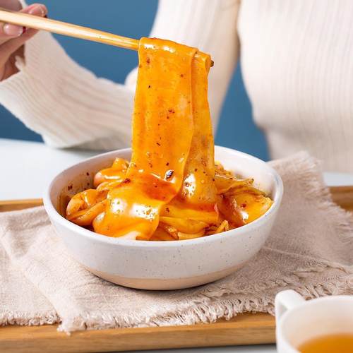 刘丞相汉中米皮开袋即食陕西真空热面皮速食小吃特产香辣凉皮免煮 - 图0