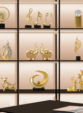 招财大象摆件客厅酒柜电视柜创意玄E关家居装饰品办公室桌面工艺