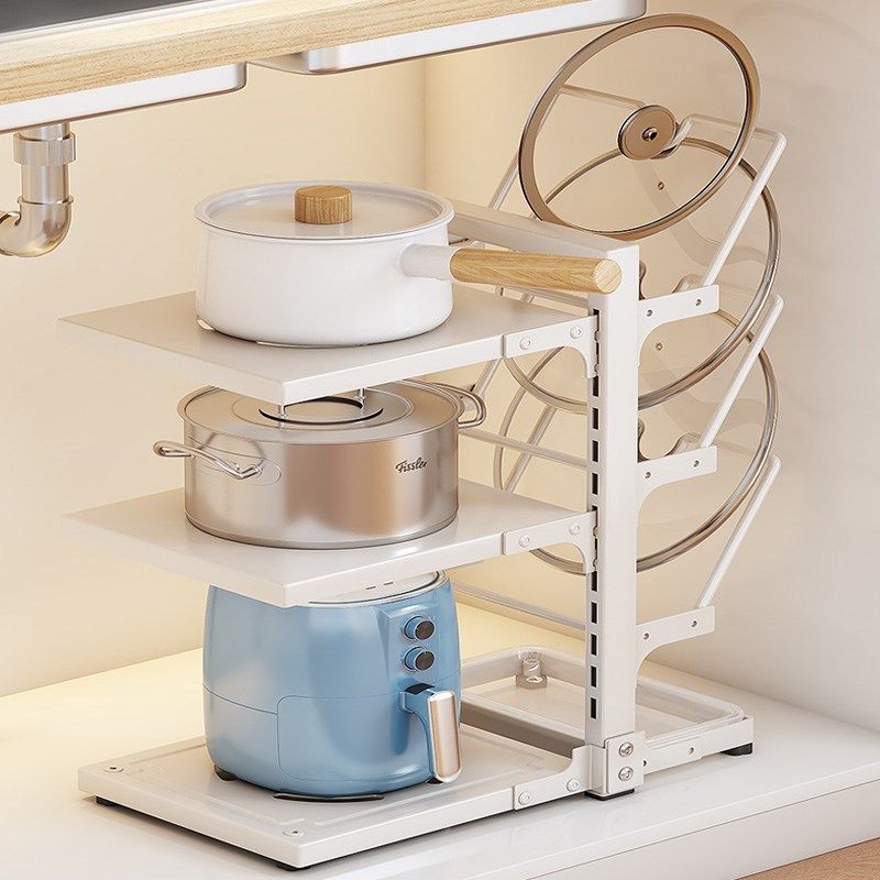 厨房置物架多功能橱柜下水槽锅具分层放锅架多层锅盖菜板收纳架子,淘宝优惠券,粉丝福利购,淘宝优惠卷
