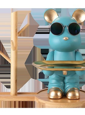 日式创意木质榉木收纳架玄关钥匙架实木办公桌面置物架杂物整理架