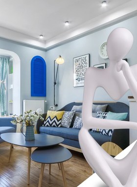 创意简约抽象人物雕塑摆件北欧家居客厅办公室书房酒柜工艺装饰品