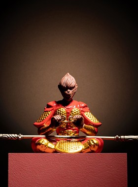 晟初禅意孙悟空斗战胜佛紫砂摆件家居客厅桌面齐天大圣汽车装饰品