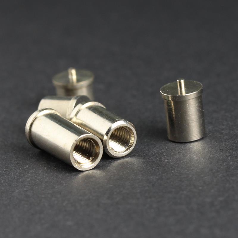 M2.5 M3铜镀锡焊点铜柱PCB定位柱带焊针铜螺柱贴片螺母焊接固定柱 - 图0