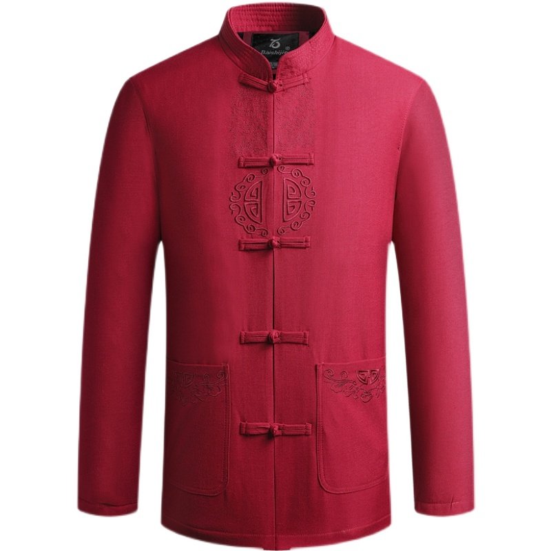 秋冬季中老年人中式唐装男外套爷爷加绒加厚大码棉衣服爸爸装汉服,淘宝优惠券,粉丝福利购,淘宝优惠卷