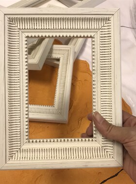 上新奶油白实木天隆画框裱相框摆台画框照片框