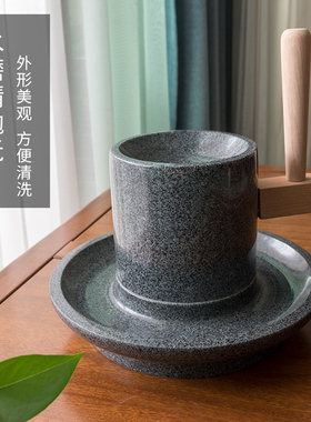 天然麻石茶磨宋代点茶粉石磨抹茶石磨碾茶石磨小大号抹茶器手工