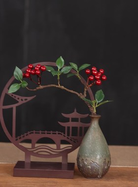 创意手工复古迷你花瓶新中式客厅茶桌博古架插花小花器装饰品摆件