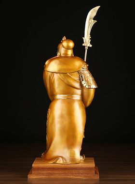纯铜关公像铜像关二爷武财神家居关羽办公室摆件公司乔迁开业礼品