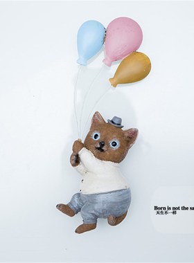 创意个性卡通可爱趣味森林小动物气球墙挂壁挂墙面家居饰品四件套