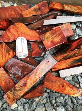 老挝红酸枝交趾黄檀红木小料雕刻料随形工艺料水波纹瘤疤料斤