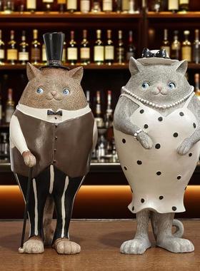 客厅居家装饰品时尚摆件现代简约吉象斑马长颈鹿个性猫新房玄关