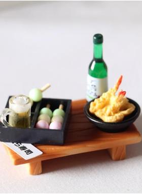 Dollhouse娃娃屋日式寿司鱼丸天妇罗便当盒微缩食玩配件BJD周边