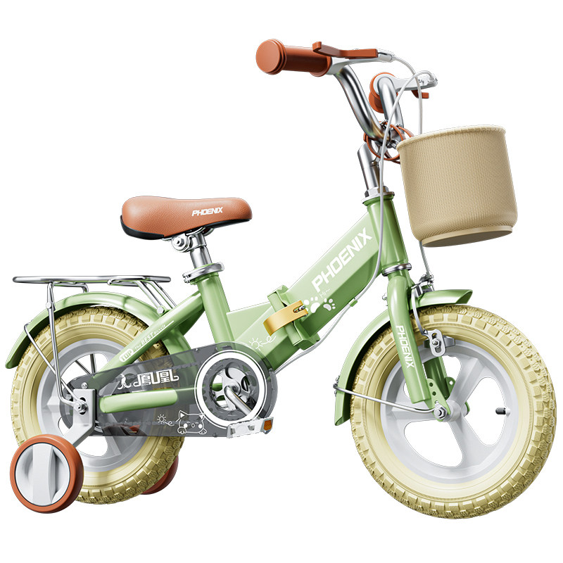 凤凰儿童折叠自行车男童女孩3一6-8岁小孩带后座椅中大童脚踏单车,淘宝优惠券,粉丝福利购,淘宝优惠卷