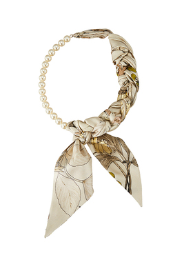 Riotlily/艾特里里丝巾花朵落叶元素印花桑蚕丝材质秋选臻品