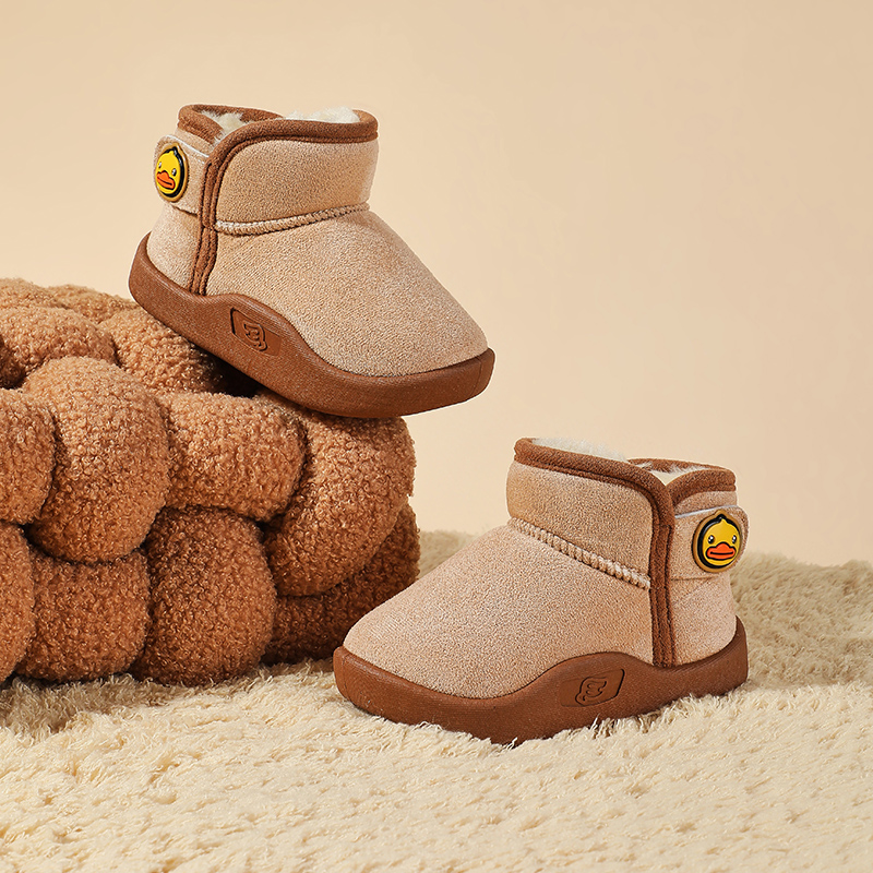 bduck小黄鸭童鞋儿童雪地棉男童2025冬款加绒大棉鞋保暖女宝宝鞋 - 图2