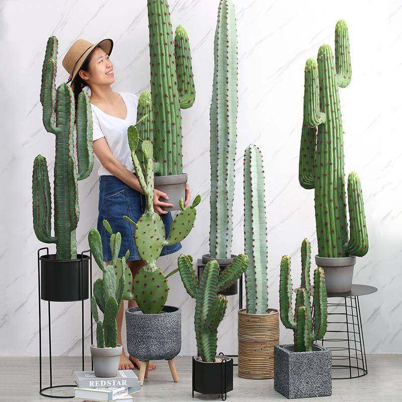 罗曼妈妈北欧仿真植物盆栽假仙人掌大型落地装饰客厅室内盆景绿植,淘宝优惠券,粉丝福利购,淘宝优惠卷