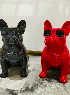 斗牛犬家居装饰狗创意样板间工艺品店铺陈列业礼品