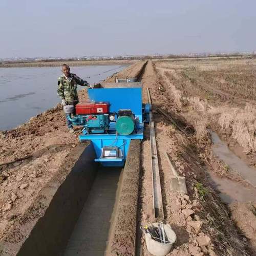 自走土式水渠成型机农354灌溉公路边沟田水渠滑机 混凝模水渠成型 - 图0