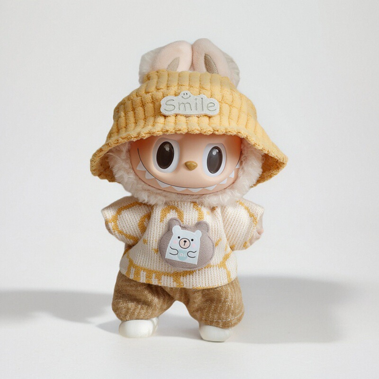 适用拉布布娃衣labubu衣服豆乳哆哆一二三3代17cm甜丝丝黄色欢乐,淘宝优惠券,粉丝福利购,淘宝优惠卷