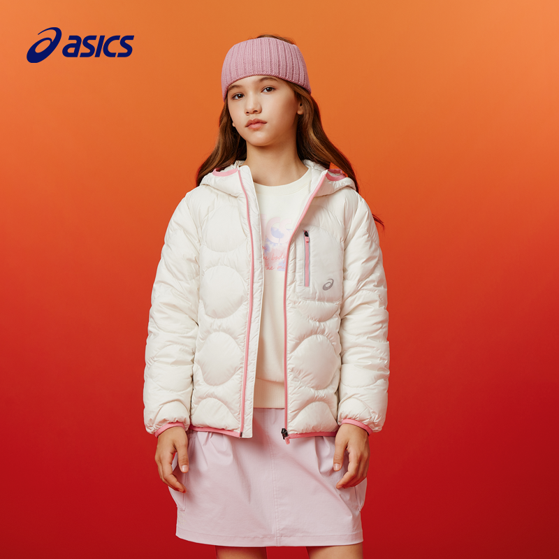 亚瑟士童装2025冬季新款儿童短款三防羽绒服女童宽松轻薄保暖外套 - 图0
