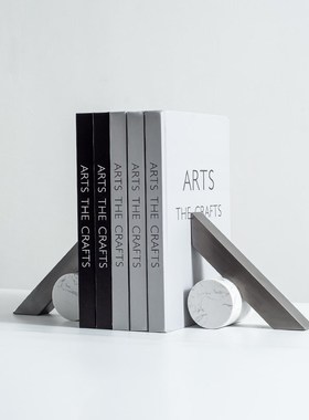 东来家居现代客厅展示柜酒柜装饰摆设创意几何大理石书书靠摆设