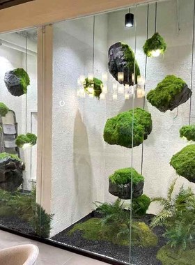 天空之城仿真泡沫石头室内软装造景悬浮石装饰酒橱假山吊饰