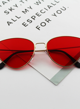 小框红色复古圆框墨镜嘻哈太阳眼镜女男款高级感2025新款民国有色