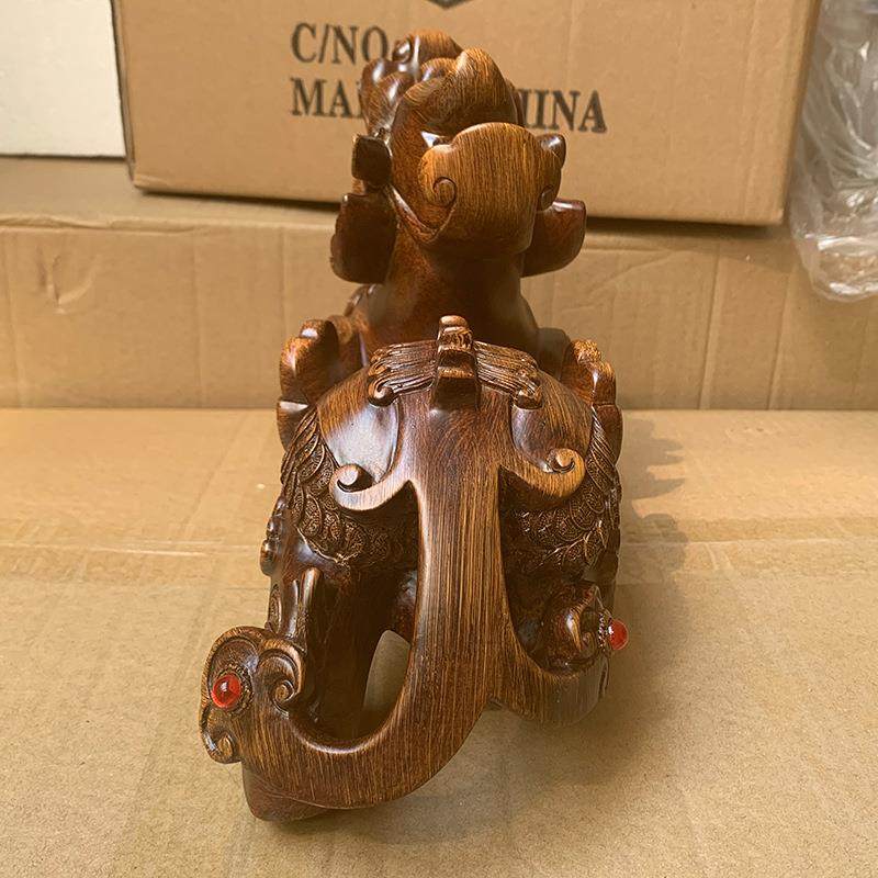 招财运财貔貅仿檀木雕刻风水摆件工艺品玄关客厅摆设风景区纪念品,淘宝优惠券,粉丝福利购,淘宝优惠卷