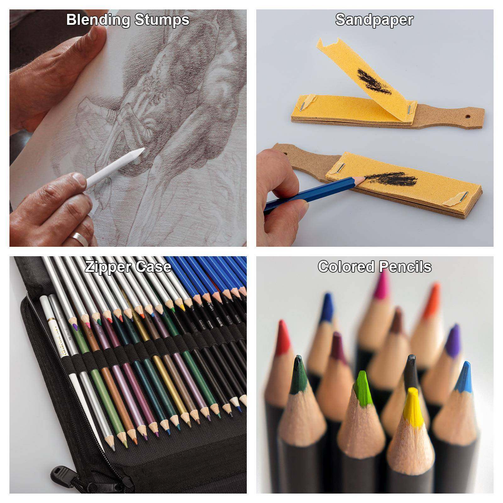 跨进73件素描彩铅绘画套装水溶油性彩色铅笔美术绘画笔,淘宝优惠券,粉丝福利购,淘宝优惠卷