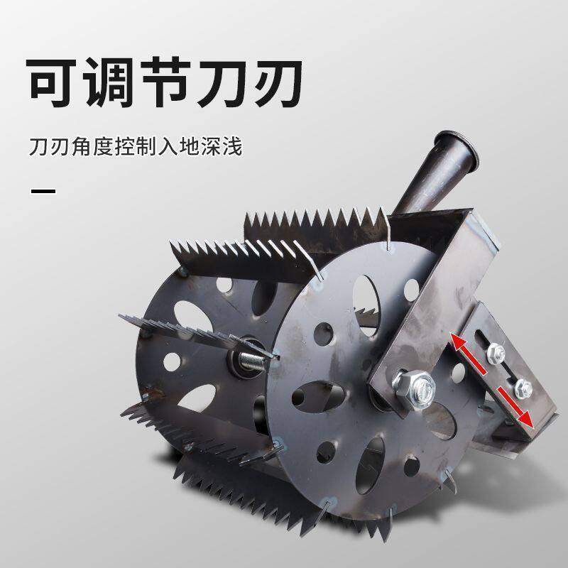 New wheeled weeding artifact multi-functional hand push loose soil hoe micro tiller loose soil weeding artifact thickened manual