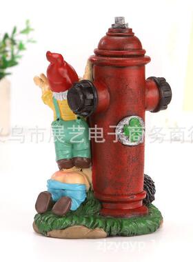 花园装饰雕塑摆件精灵消防栓水龙头风格树脂工艺品公仔创意