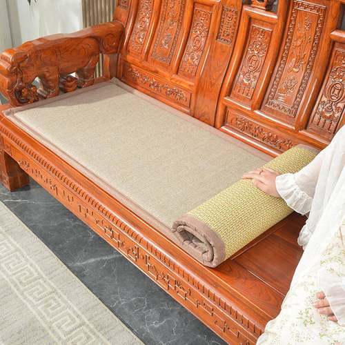 双面可用夏季木沙发凉席坐垫藤席实木垫子中式沙发垫红木椅垫坐垫 - 图1