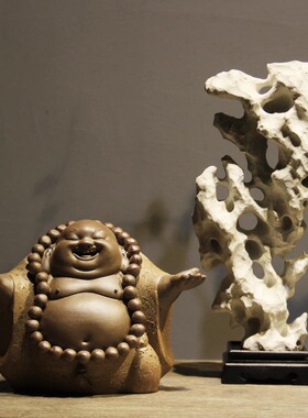 新陶瓷手工太湖石假山 家居客厅茶室博古架玄关桌装饰品