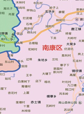 新款赣州市地图图办公室挂图防水墙壁超大装饰画