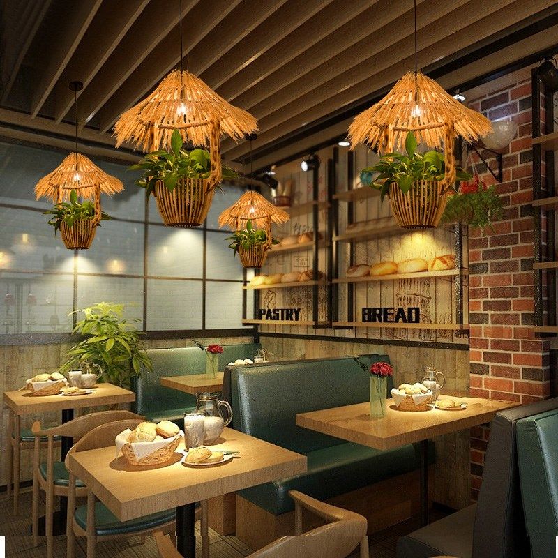 中式复古个性仿古藤艺竹艺农家乐特色民宿客栈吧台吊灯,淘宝优惠券,粉丝福利购,淘宝优惠卷