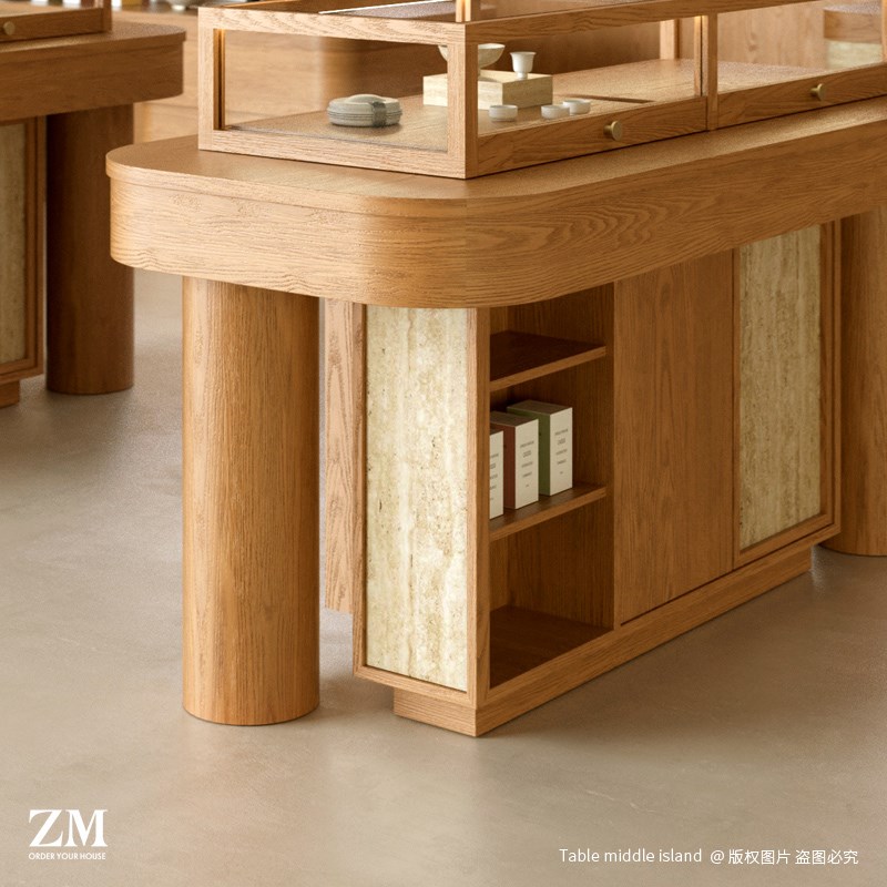 玻璃精品展示柜中岛台文创陶瓷玉器首饰银饰陈列柜货架眼镜店定制 - 图0