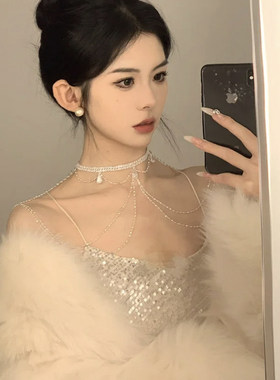 美神降临大胸性感流苏身体链
