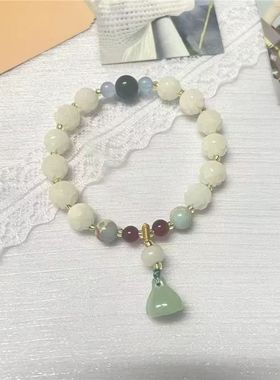 陈奕恒手链同款手绳白玉莲花菩提好事连连上岸手串成品陈奕恒手绳