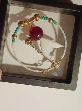 缠花白糖衍生手链可发光手链配饰京剧猫京剧毛手链白糖同款纪念品