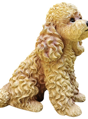 园装饰庭院布置仿真动物狗泰迪犬阳台家居院子雕塑