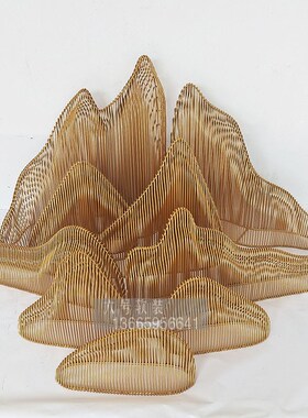 镂空假山铁艺抽象形雕塑售楼处酒店庭院水池装饰景观场所