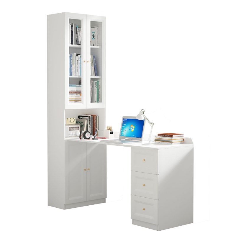 比熊实木转角书桌书架家用办公桌学生写字台卧室儿童学习桌,淘宝优惠券,粉丝福利购,淘宝优惠卷