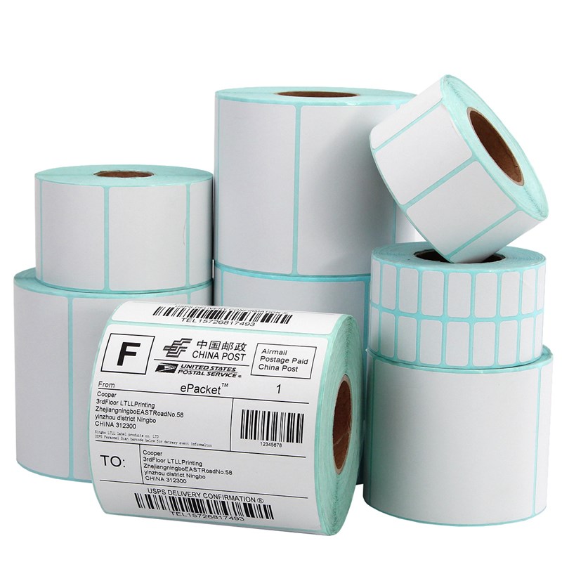 Anti-heat sensitive label paper * * Barcode printing dry adhesive paper express delivery slip blank supermarket electronic scale waterproof