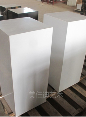 人造纯白石材底座  雕塑饰品搭配摆台 酒店家居装饰基座